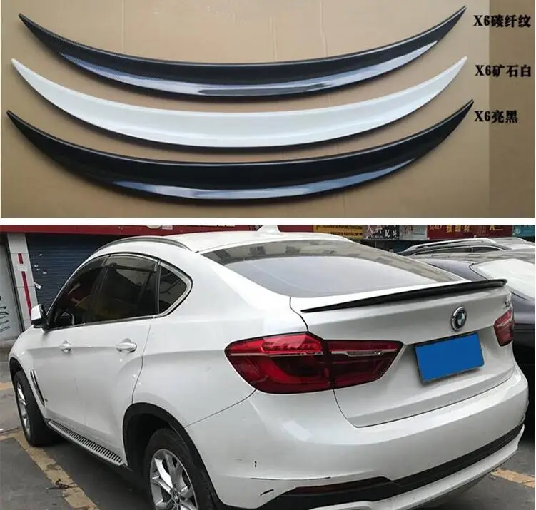 

High Quality ABS PAINT CARBON REAR TAIL WING TRUNK LIP SPOILER FOR BMW X6 F16 2015 2016 2017 2018