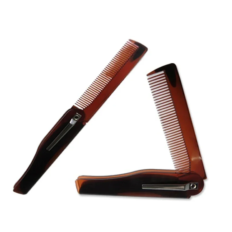 

Foldable Combs Portable Travel Folding Head Hair Beard plastic Comb Fashion Men Women Handmade Massage Hair Brush with Clip