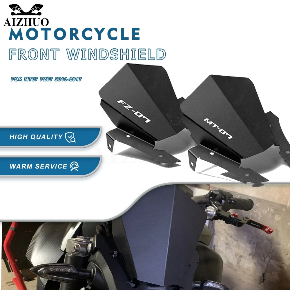 

AIZHUO Front Windshield Accessories For YAMAHA MT 07 MT-07 FZ-07 2013 2014 2015 2016 2017 Motorbike Wind Deflector Windscreen
