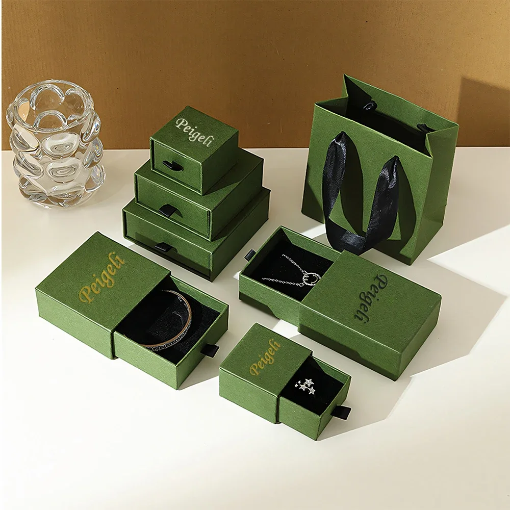 500PCS Custom Jewelry Packaging Bags and Boxes, Fashion Gift Paper Bags with Logo for N... - SKU LCJB0834 - UGI Packaging