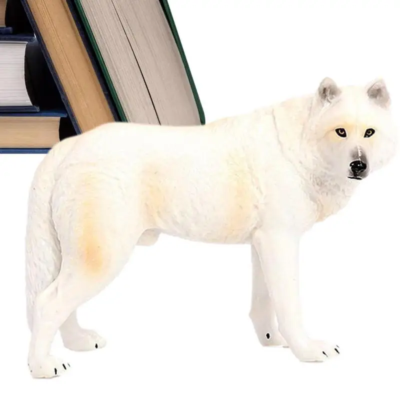 

Wolf Toy Figurines Simulated Wild Wolf Model Animal Action Figure For Animal Collection Wolf Cake Toy Gift For Age 3-5 6-12 Kids