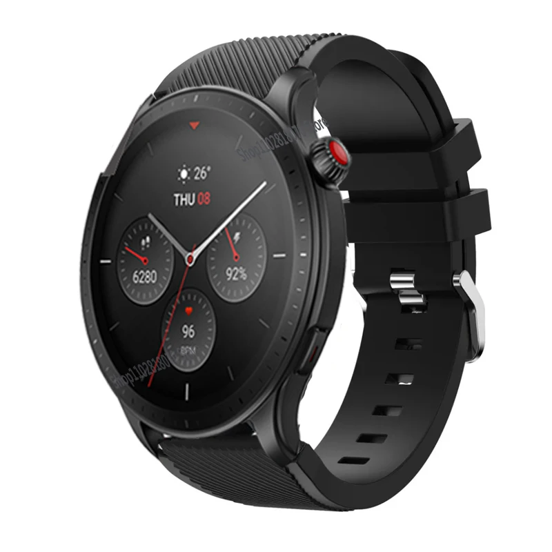 Colorful Soft Silicone Sport Strap, 22mm Bracelet
