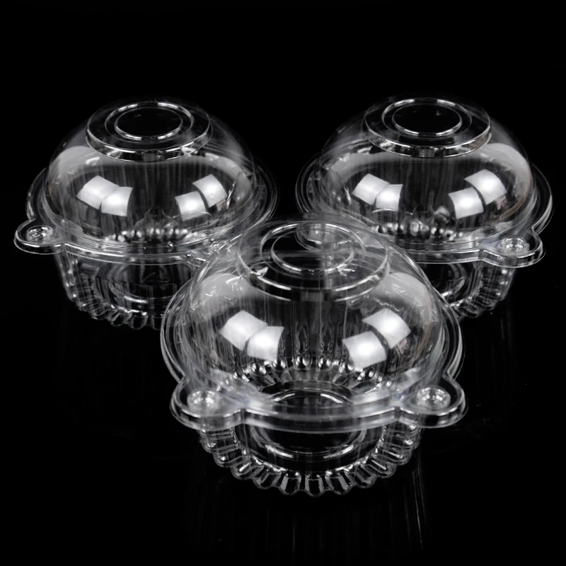 100pcs Clear Cupcake Boxes with Lids, Dessert and Cake Slice Holders, Muffin and Bakery... - SKU CCBL1059 - UGI Packaging