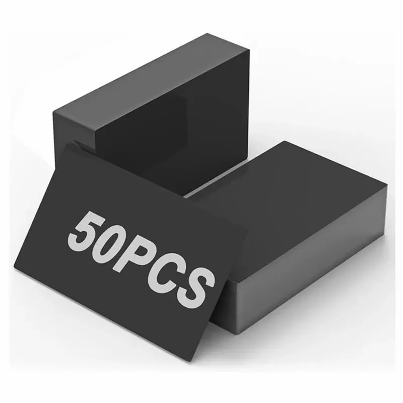 50 Peças de Cartões de Metal em Alumínio em Branco para Gravação a Laser CNC, 85*55mm, Cartões DIY para Gravação CNC e Artesanato a Laser