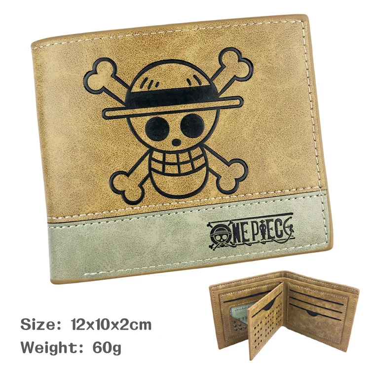 

Kawaii One Piece Wallet Luffy Skeleton Anime Figure Cartoon ID Card Bank Card Storage Bag Men's Coin Wallet Birthday Gift