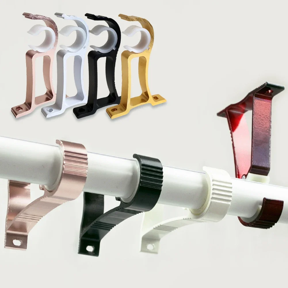 Description Picture 4 of itemCurtain Rods Bracket Hanger Hook Rod Support Clamp Crossbar Fixing Clip Wall Hooks Organizer Rails Rack Home Storage Shelf Decor