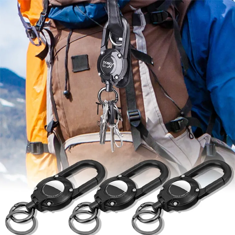 Custodia Per Apple Air Tag Con Portachiavi Custodia Protettiva In Plastica Anti-Perso Custodia In Pelle Robusta Antiurto Per Apple Air Tag Holder