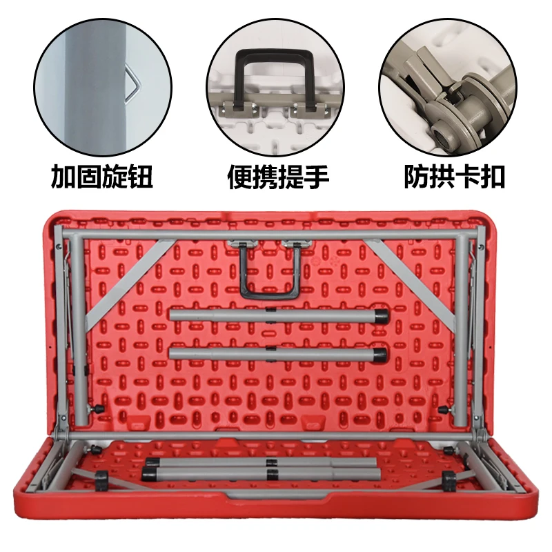 Folding Table Square Dining Table Household Folding Portable Small Square Table Mahjong Table Outdoor Portable Square Table