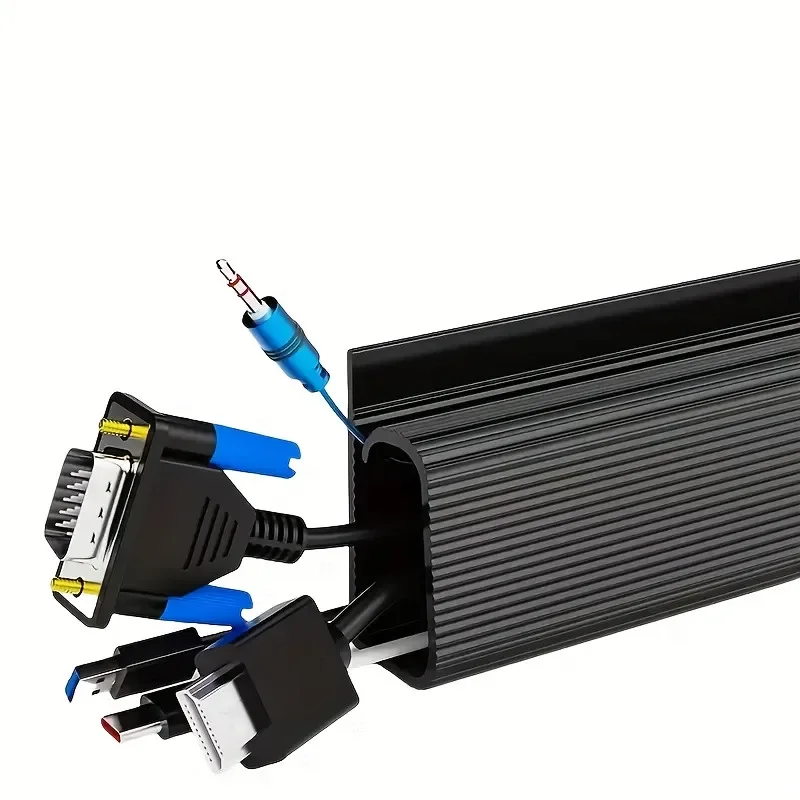 מנהל כבלים תת-שולחן בעל דבק עצמי לניהול כבלים במרוץ לבית ולמשרד