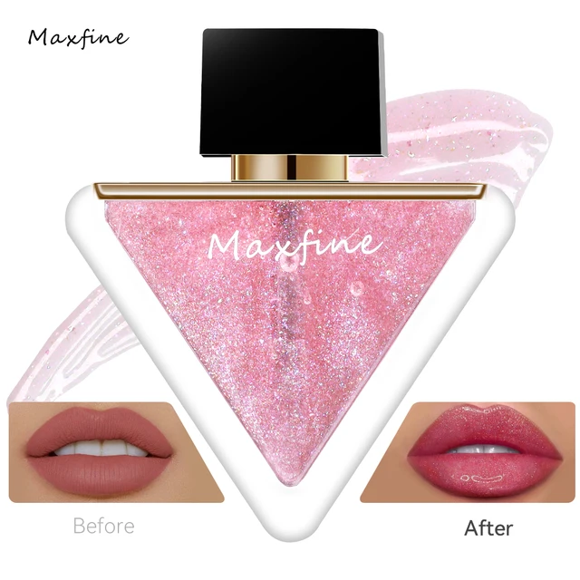 4-color moisturizing lip triangle oil, moisturizing transparent lip oil, natural lip enhancement lip gloss. 1