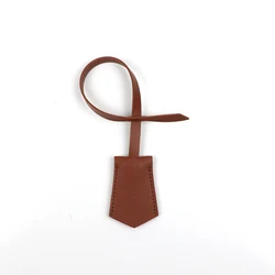 Personalized PU Leather Women's Handbag Accessories - Keychain & Tag Gifts (Brown)