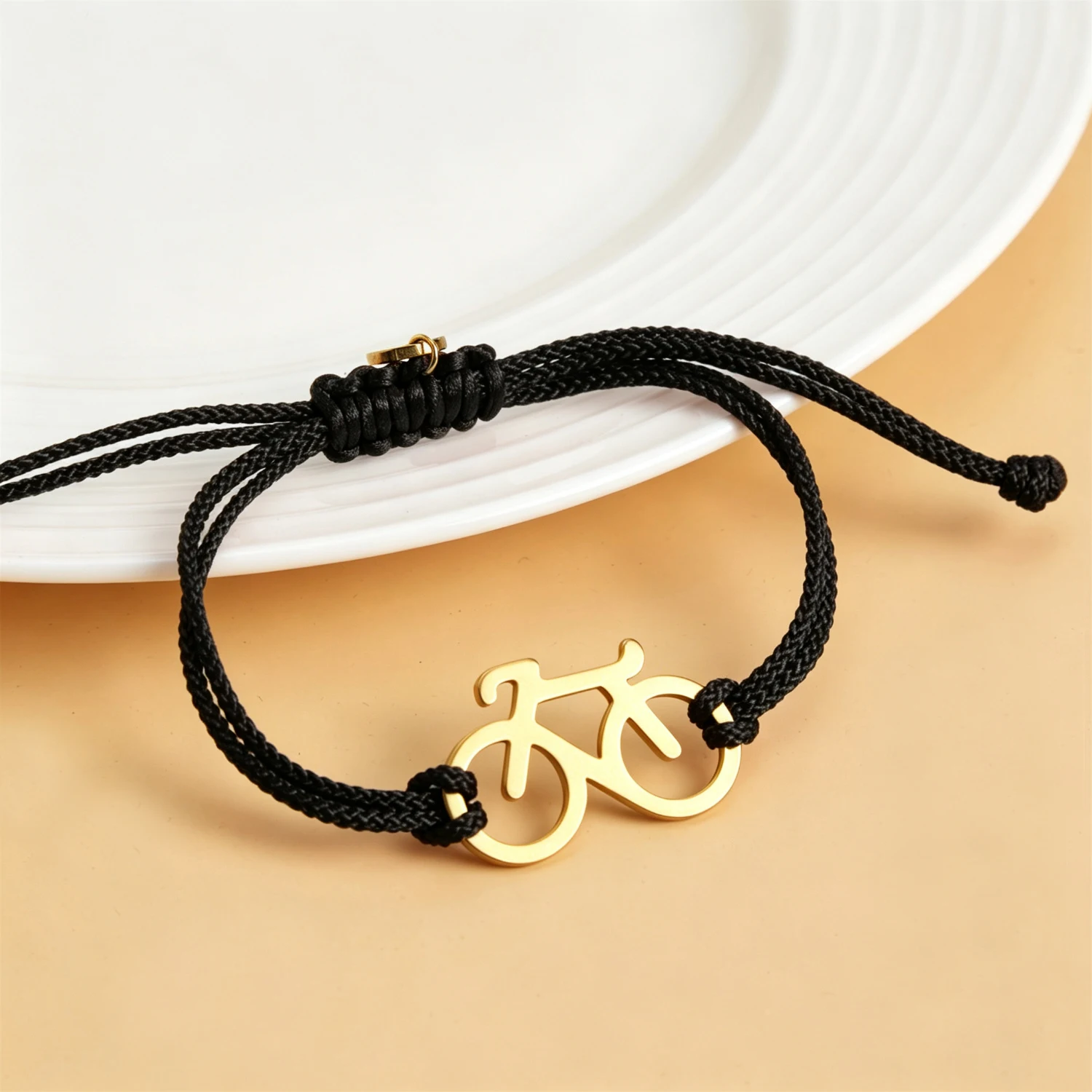 Trendy 2025 Pink Bicycle Pendant Sports Bracelet