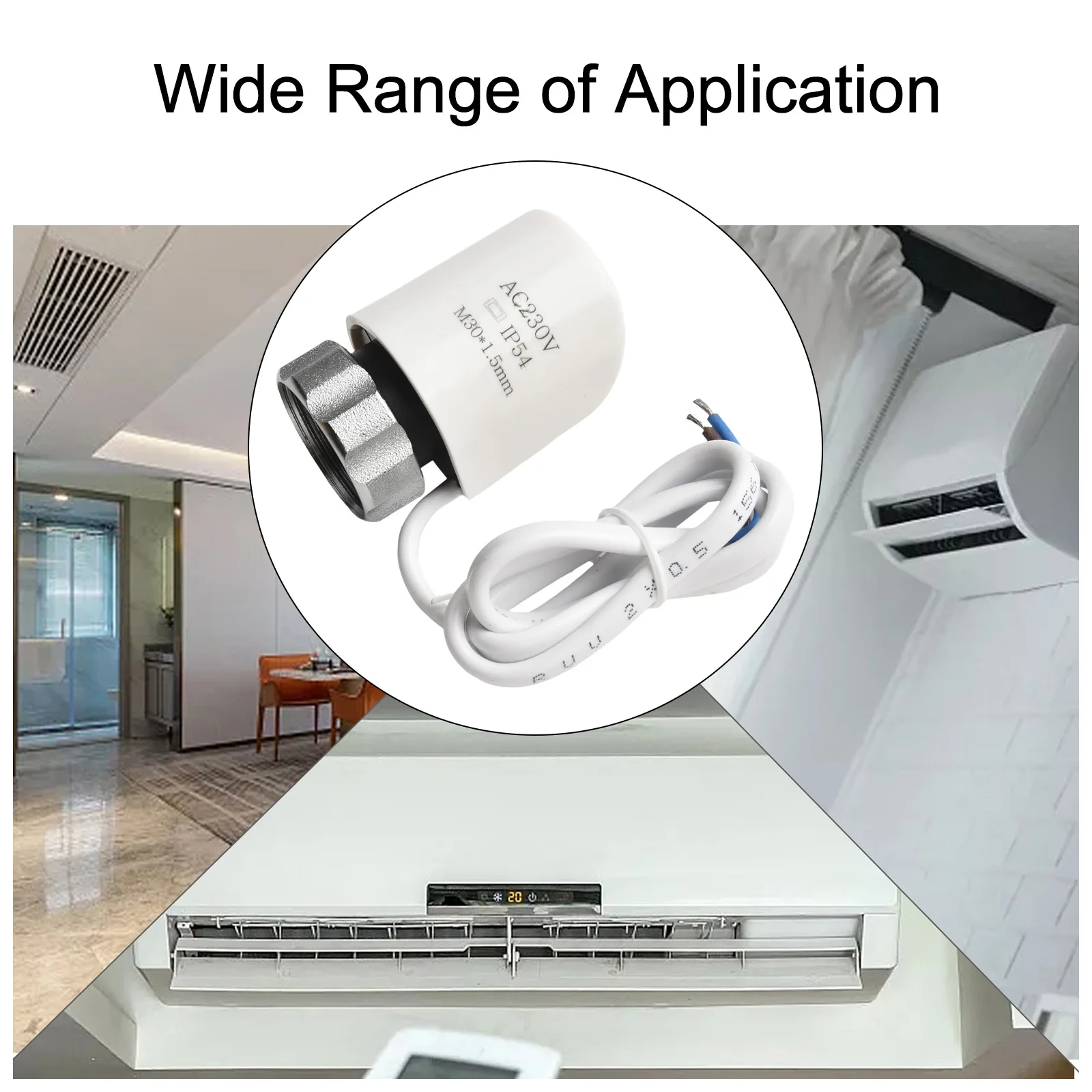 Electric Heating Actuator AC230V M30*1.5mm Electric Thermal Actuator for Floor Heating Radiator Valve Manifold Underfloor Heating Valve