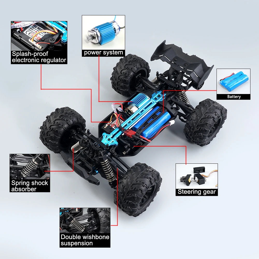 RC Car 16101 16102 Full Scale Four Wheel Drive 50km/H High Speed Truck Off Road Drift Racing Car RC Radio Controlled Car Boy Toy 3