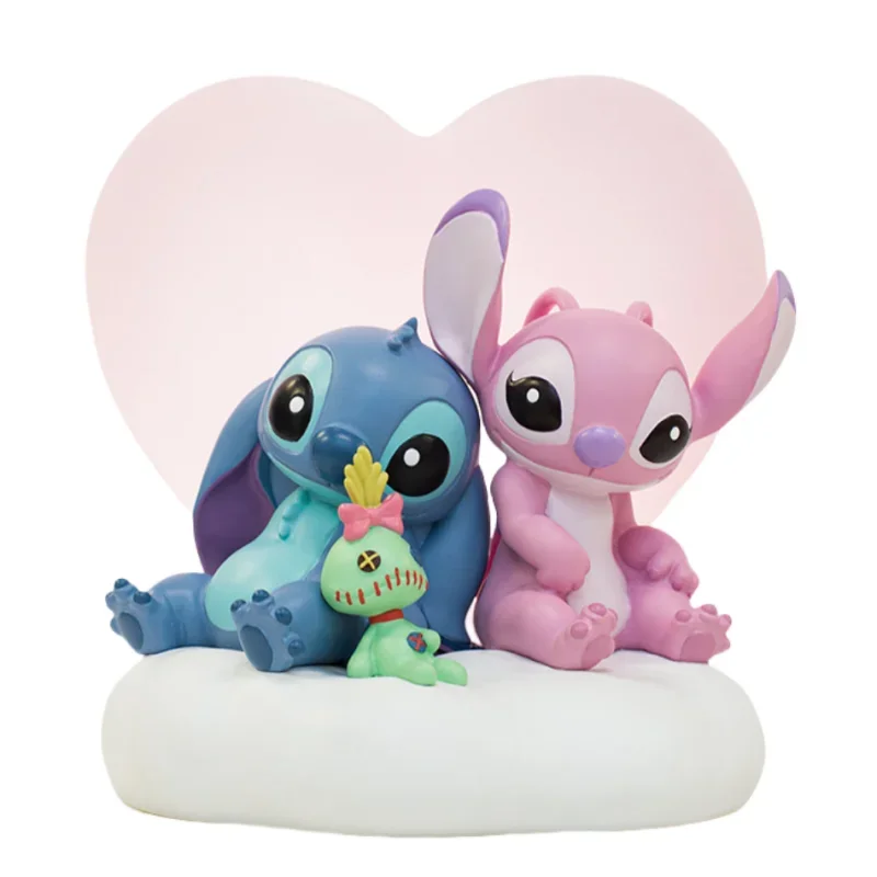 thumbnail image 1 of Figura de bebé Disney Interstellar hecha a mano de 18 cm con luz de noche de Stitch y ángel, modelo de Stitch, muñeco de juguete, regalos de cumpleaños, 1 of 5