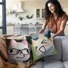 Cartoon Cute Toro Inoue Cat Pillow Covers Cartoon Sofa Decorative Home Double-sided Printing Short Plush Cute Cushion Cover 3