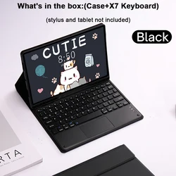 Versatile Tablet Keyboard Case with Pencil Holder for Korean (Balck X7)