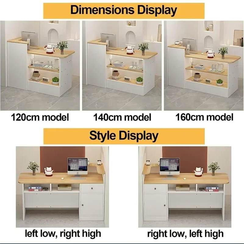 Aesthetic Reception Furniture Front Desk Counter Beauty Salon Bar Entrance Tables Professional Recepcion Mostrador Modern Home