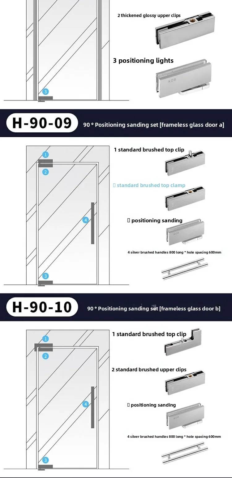 glass door slotting-free floor spring hidden frameless door spring positioning p