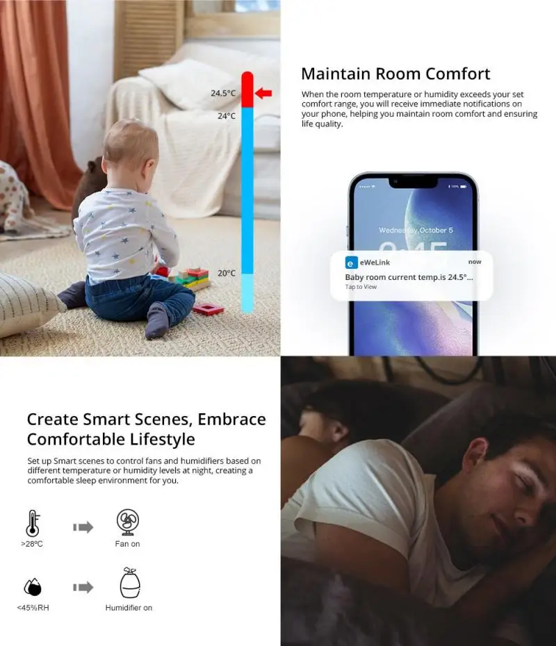 Рисунок 4 - Датчик температуры и влажности SONOFF SNZB-02P Zigbee