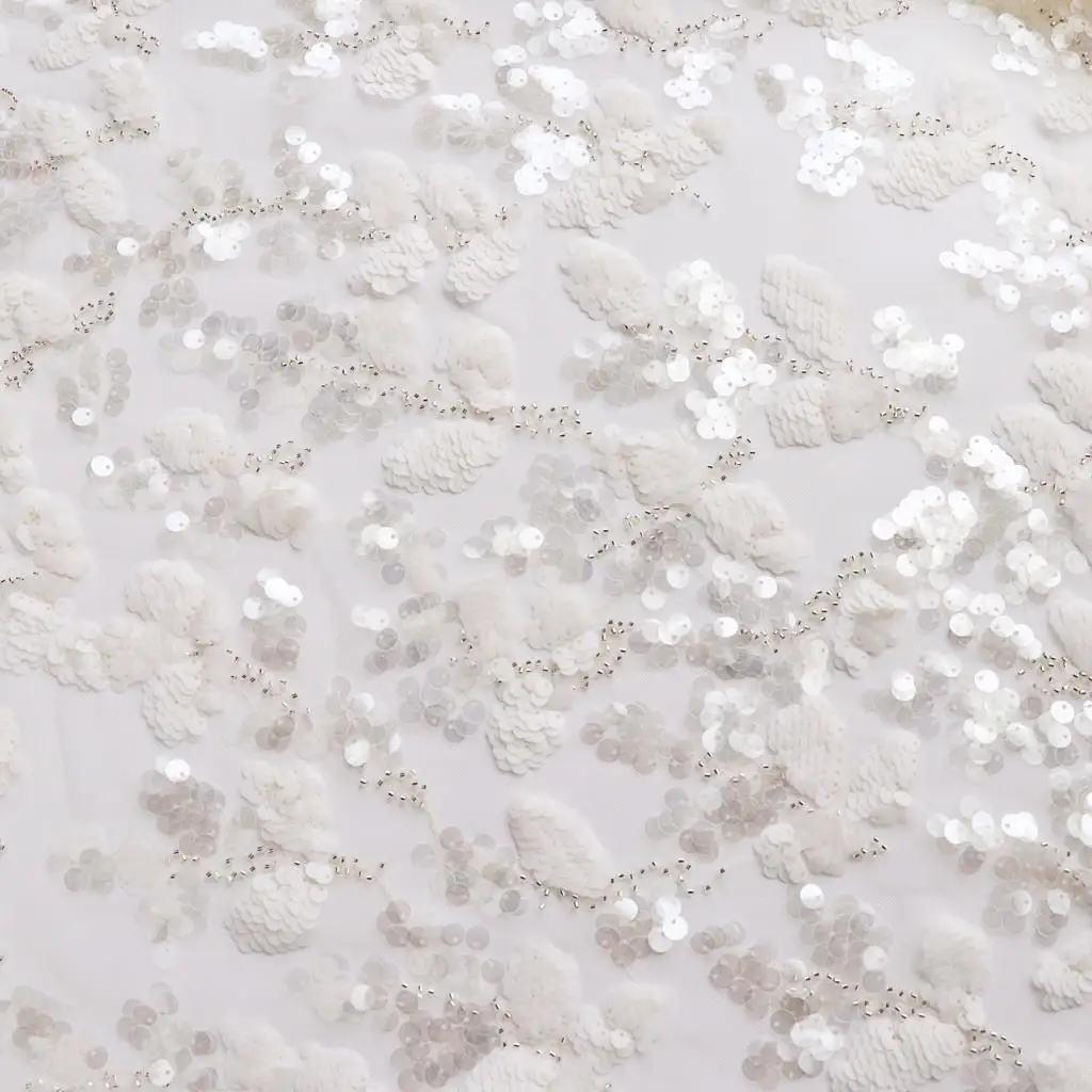 

Mesh Sequin Embroidered Fabric Sequined Embroidered Lace Fabric Dress Dress and Cheongsam Customized Fabric