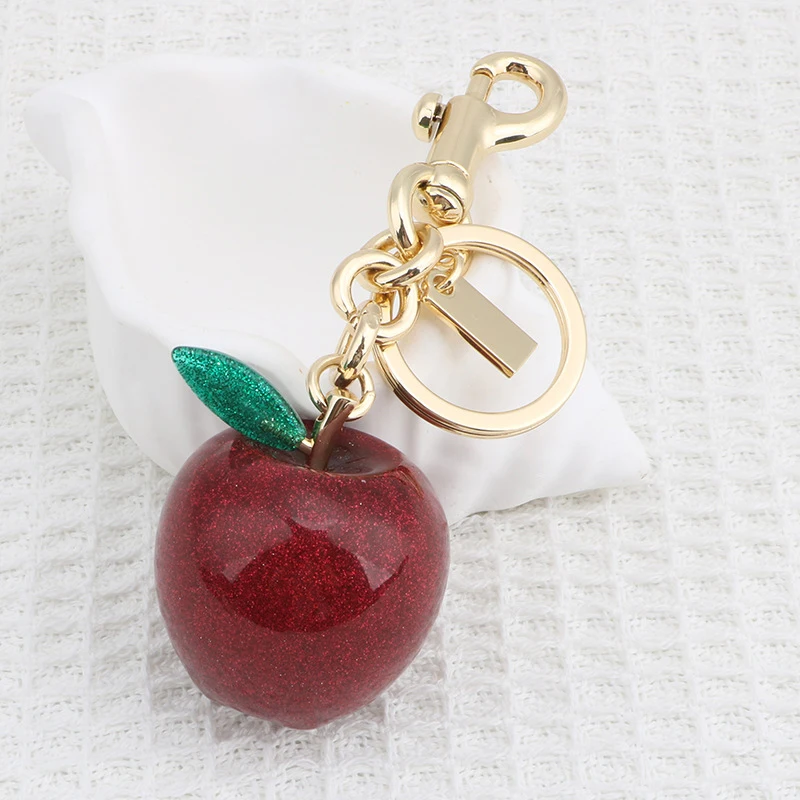 For Coach Handbag Shoulder Bag Red Crystal Apple Pendant