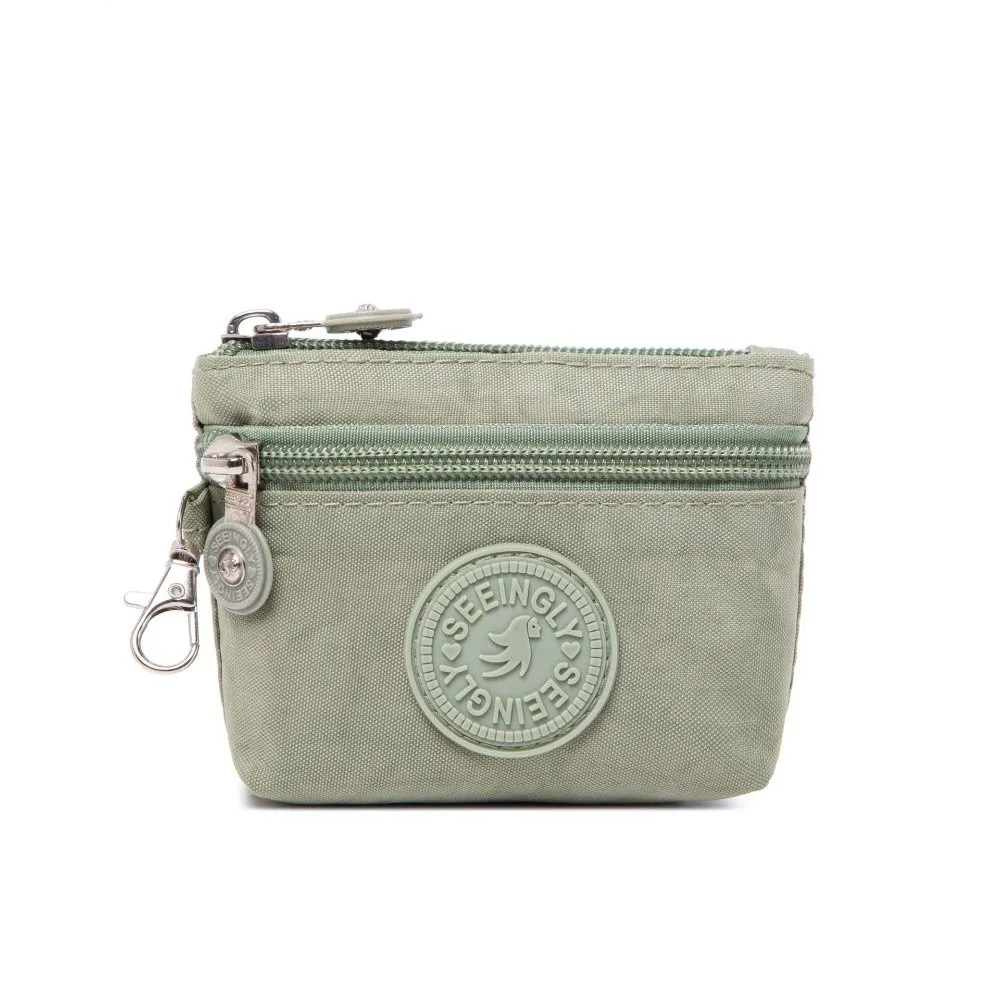 Sleek Women's Nylon Waterproof Wallet with Keychain & Coin Holder