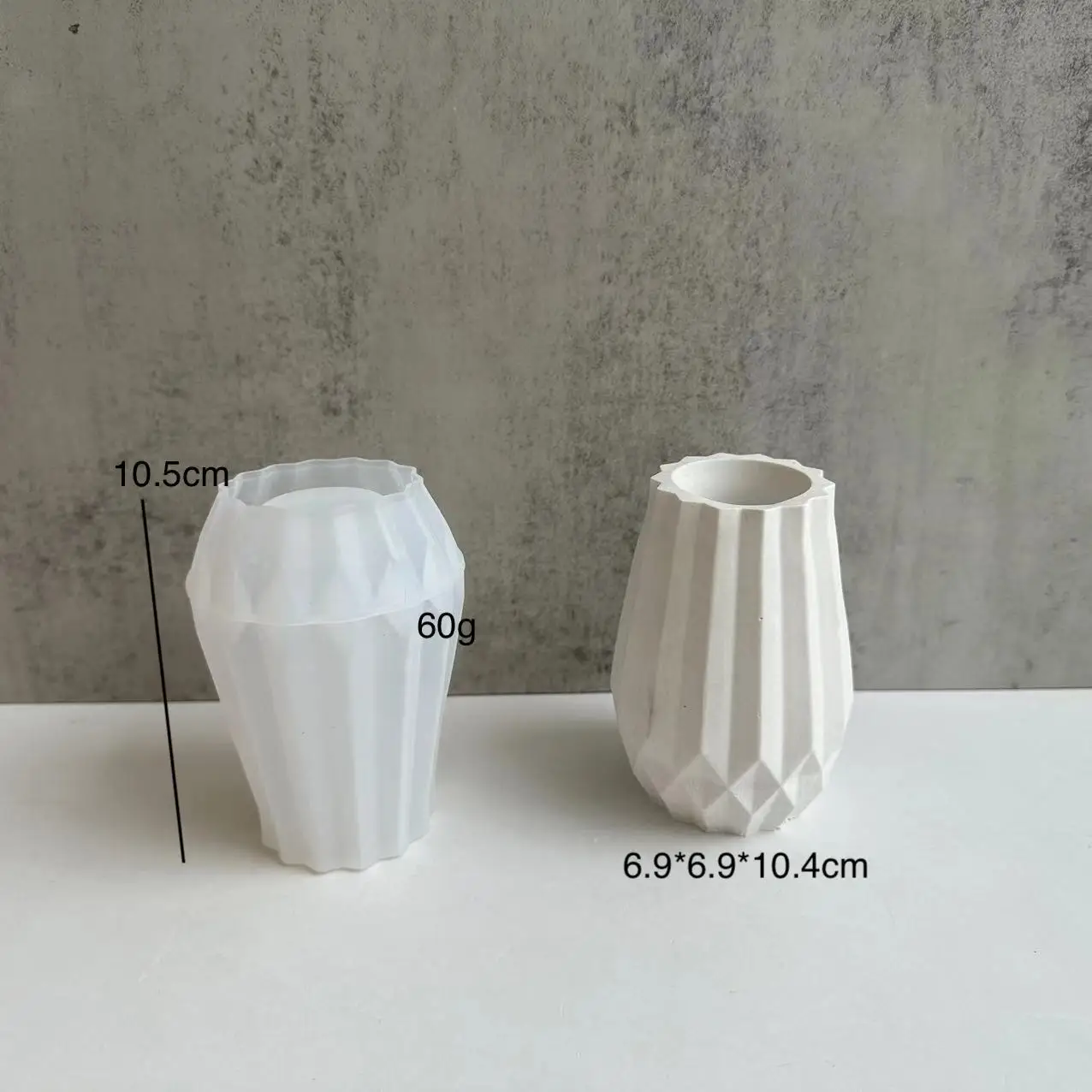 Neue geschnittene Oberfläche High Style Vase Silikon form Harz Tropfs piegel Form Gips Vase Epoxidharz Formen Weihnachten Wohnkultur