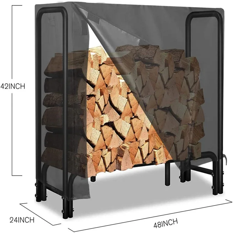 

Rainproof Rural Oxford Cloth Thickened Firewood Cover Outdoor Fireplace Firewood Rack Waterproof Cover