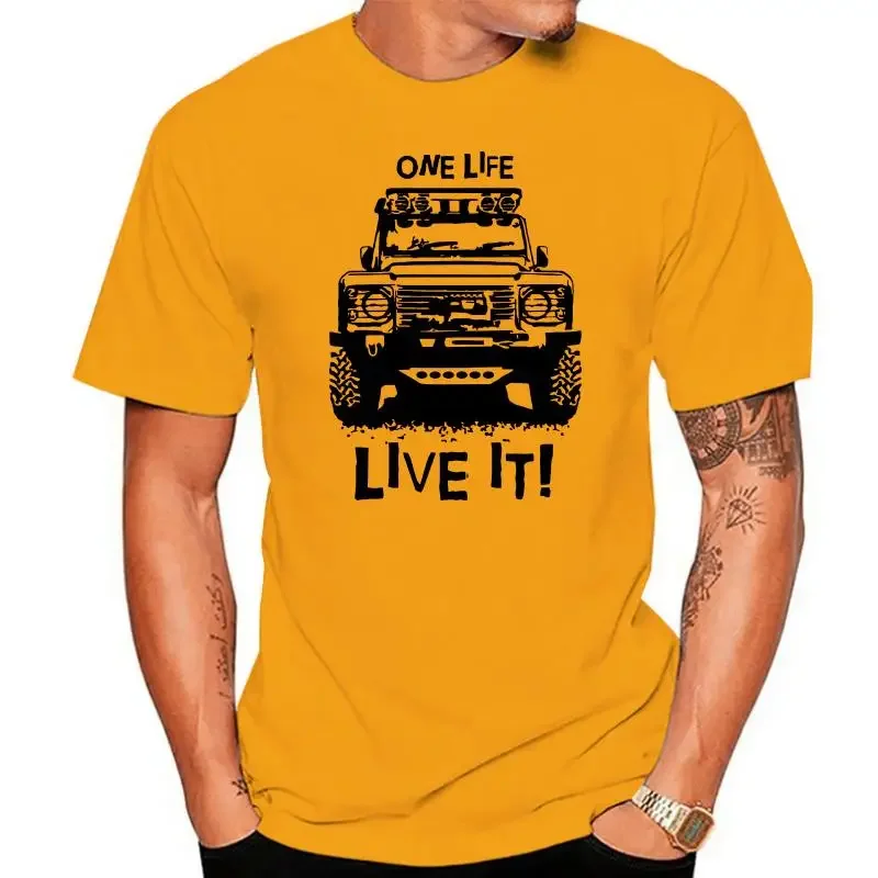 

2024 Hot Sale British Classic car fans Defender 90 110 One Life Live It Off Road Mens T Shirt Tee shirt