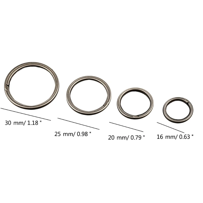 COMNICO 12 PCS Round Carabiners Rings Metal Spring Flat O Rings Clip