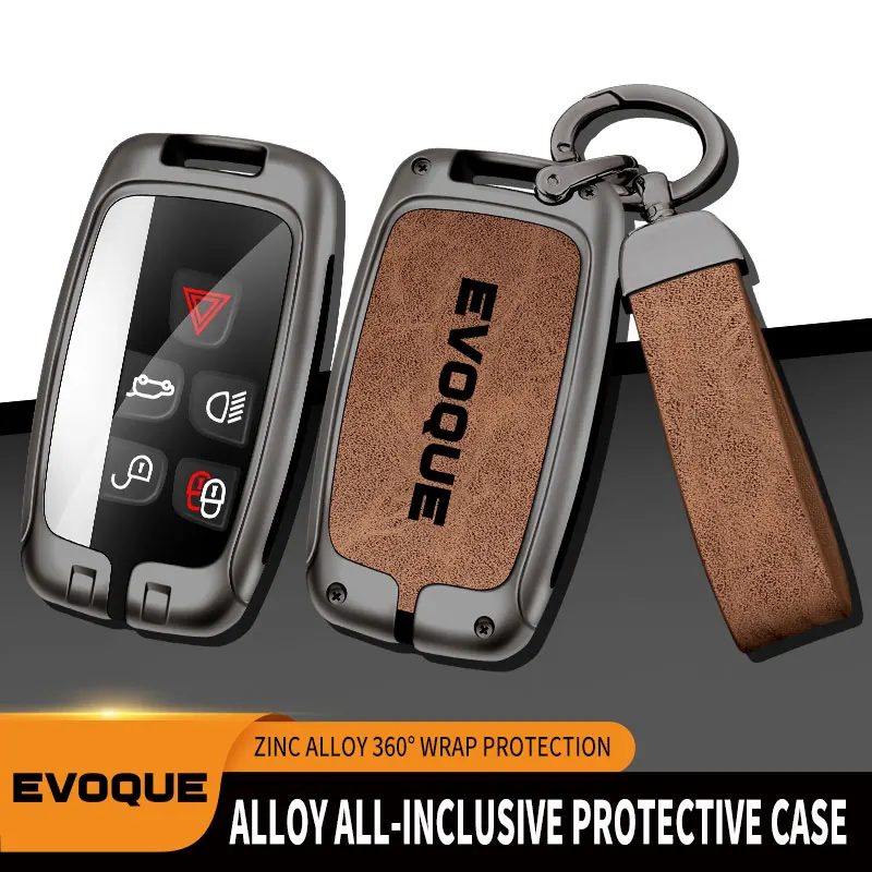 

Zinc Alloy Car Key Case For Land Rover Evoque Remote Control Protector For Land Rover EVOQUE Keychain Remote Button Accessories