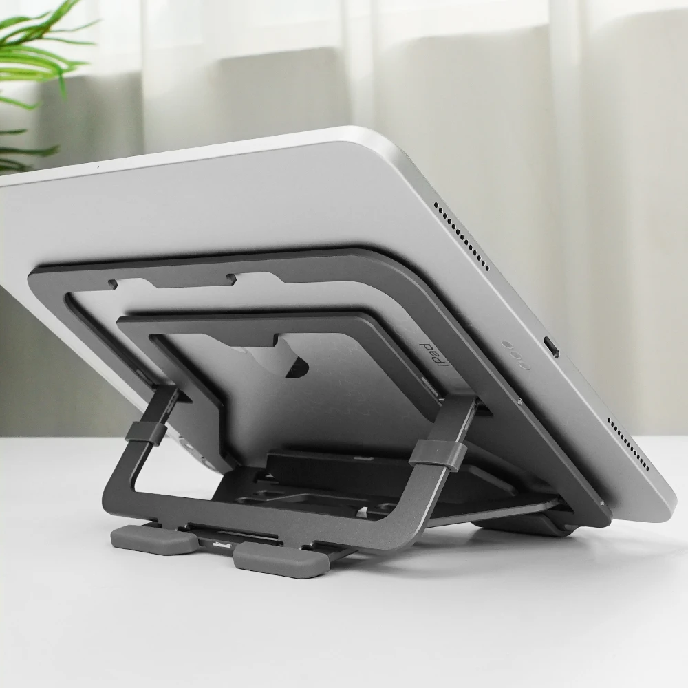 Parblo Pr114 Mesa de Metal Suporte do Telefone Móvel para Ipad Ajustável Universal Desktop Tablet Titular Samsung Xiaomi Almofada Huawei - Imagem 2