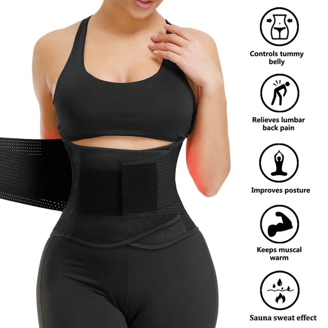 Unisex Black Maternity Recovery Belt Girdles Casual Four Seasons Adult Waist  Cincher Trimmer with Sticker for Women Body Shaper