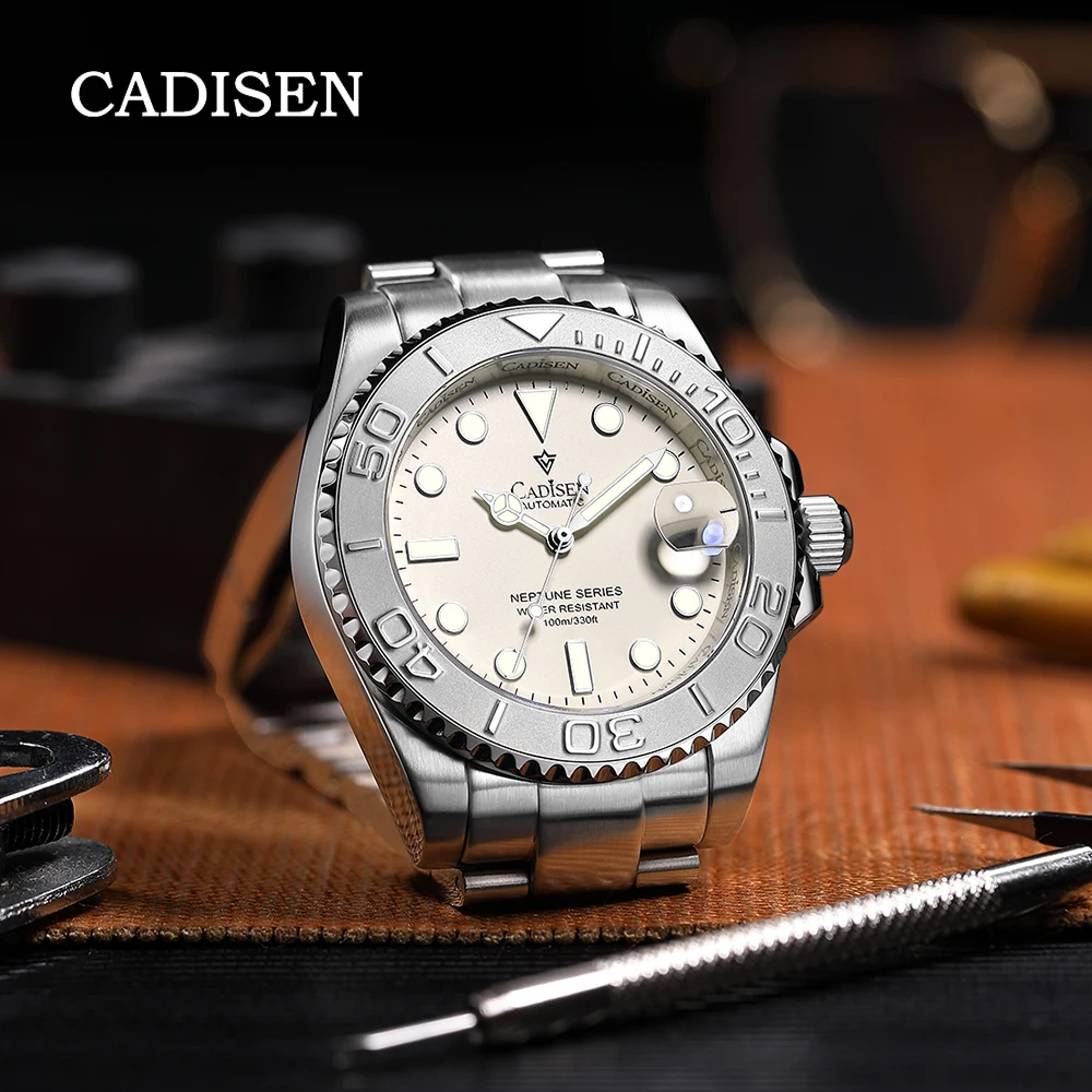 

CADISEN Men's Watches Mechanical Automatic Watch For Men NH35 Sports Waterproof Luminous Stainless Steel Clock Reloj Hombre 2023