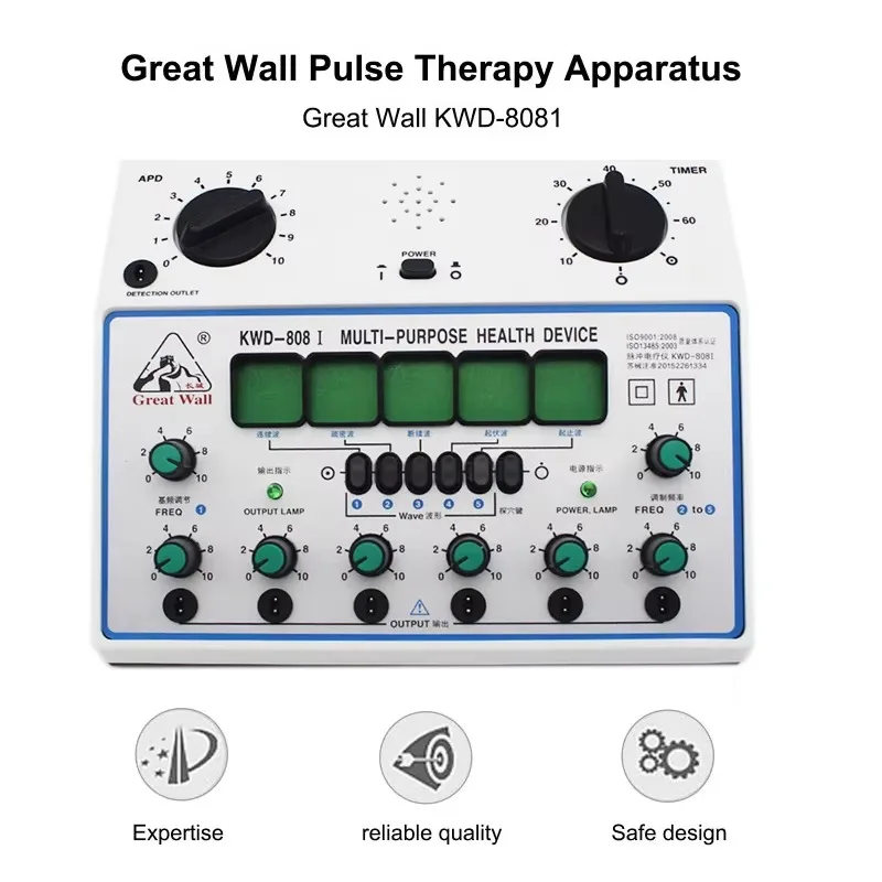 Electric Acupuncture Stimulator Machine Electrical Nerve Muscle Stimulator 6 Channels Output Patch Massager Health Care KWD808-I