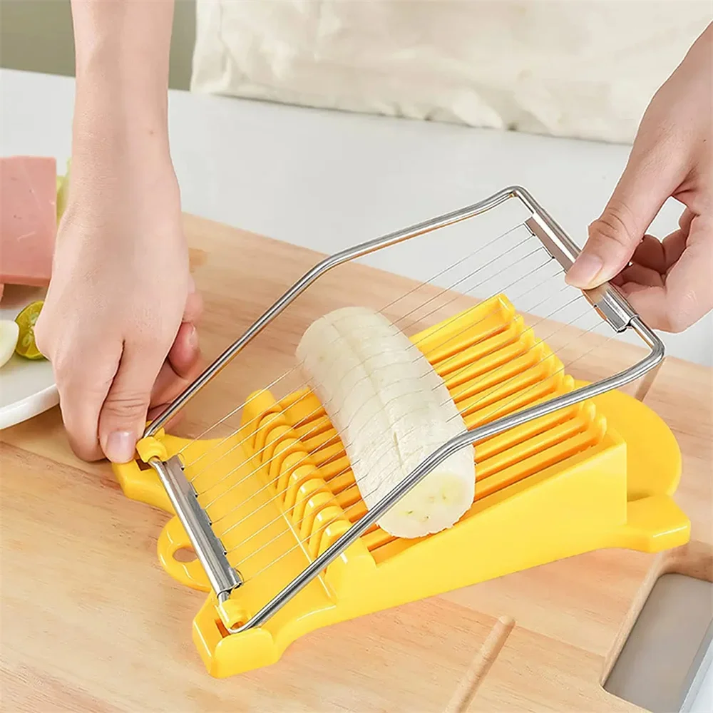 Luncheon Meat Egg Cutter Stainless Steel Multi Function Food Banana Cheese Strawberry Slicer Kitchen Gadget