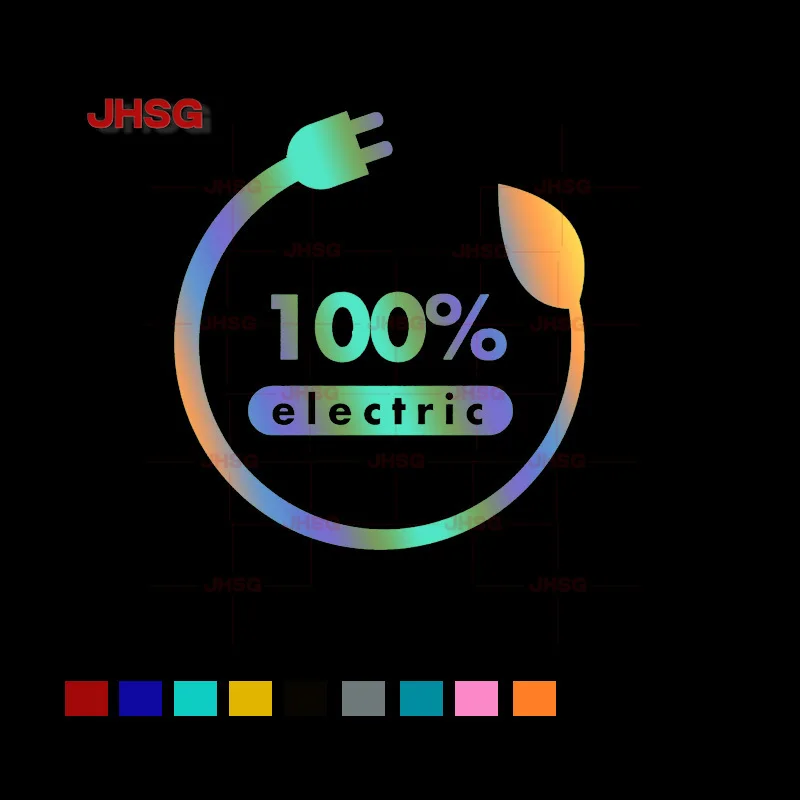 Autó matrica 100% Elektromos Jármű matrica Vízhatlan esőköpény bakelit Matrica 100% Elektromos Jármű alkatrészek PVC Magas légnyomású levegő minőségű matrica Egyéni