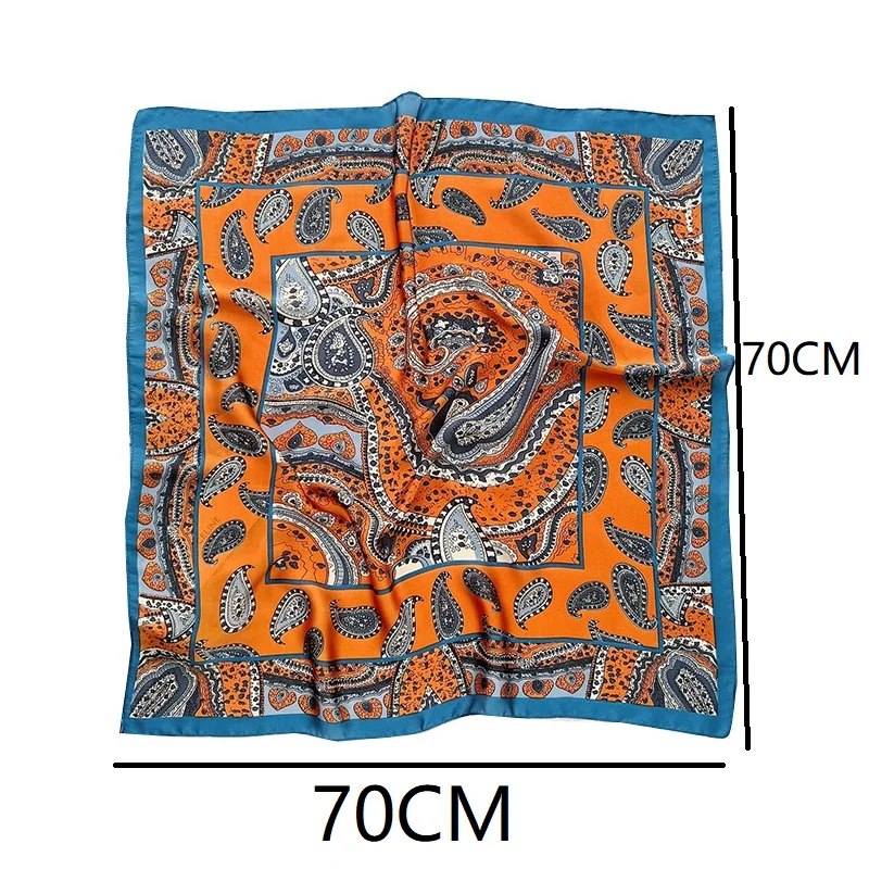 Women's Silk Scarf Luxury Silk Scarf Neckerchief Purse Scarves Square Designer Silk Scarf Ladies Headscarf SJ01 2