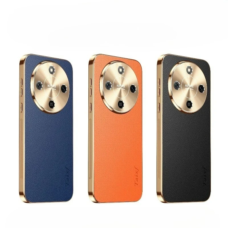 PU Leather Texture Lichee Pattern Plating Shockproof Case with Lens Protection and Bumper Shell