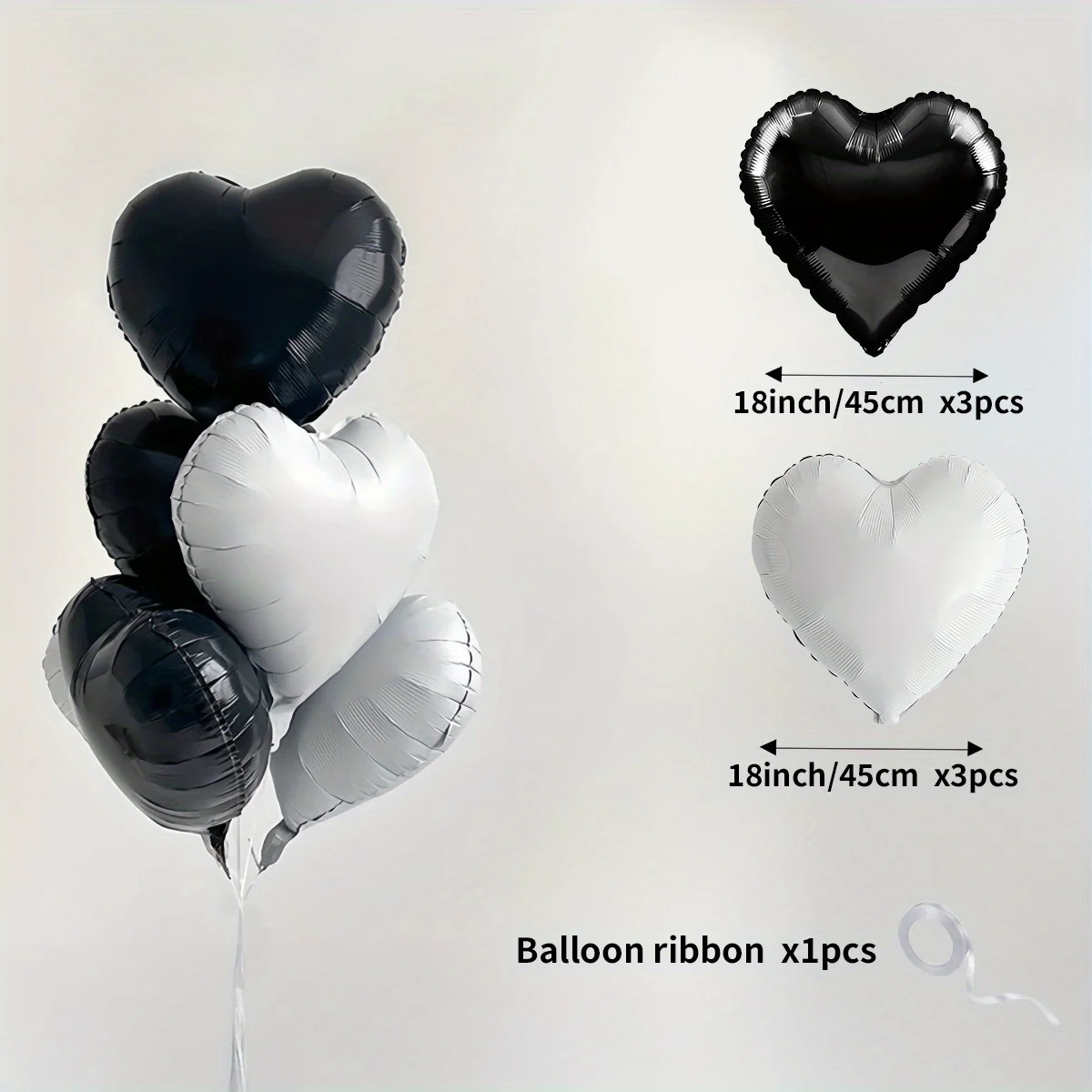 6 Stück cremefarbene Herz-Folienballons, matt, rosa, blau, karamellbraun, herzballons für Hochzeit, Geburtstag, Jahrestag, Dekoration, Babyparty – Detail 6