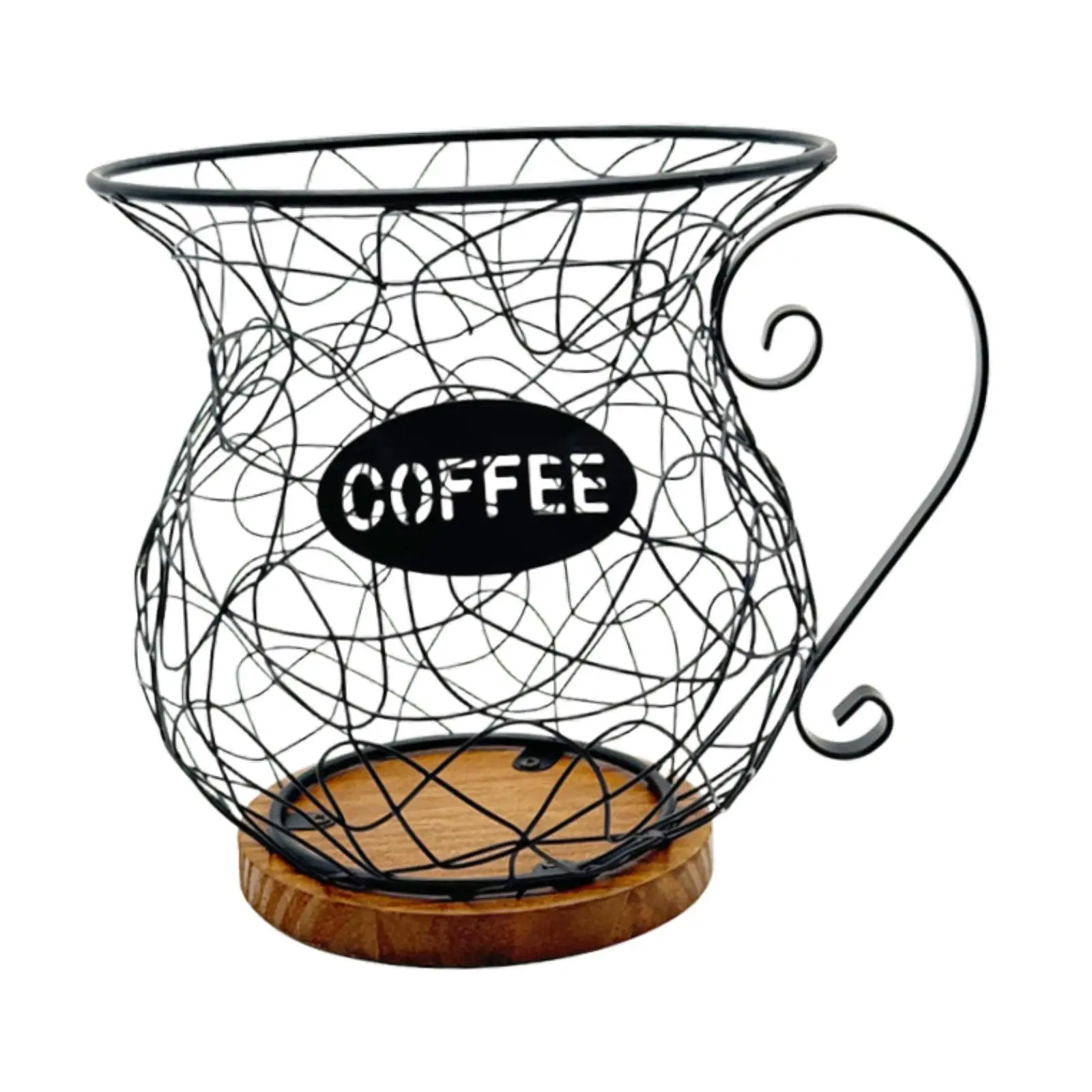 Coffee Pod Holder Metal Mug Shaped Large Capacity Coffee Capsule Holder for Kitchen Countertop Bar Accessories Home Desktop Coffee Pod Holder Metal Mug Shaped Large Capacity Coffee Capsule Holder for Kitchen Countertop Bar Accessories Home Desktop