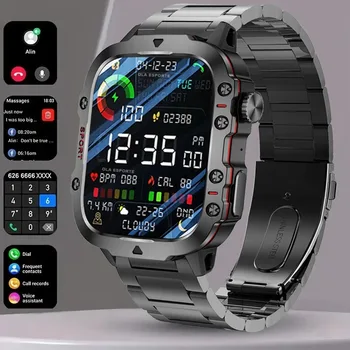 2025 New Military Smart Watch Men IP68 5ATM Outdoor Sports Fitness Tracker Health Monitoring 2.01Inch Bluetooth Calls Smartwatch 1