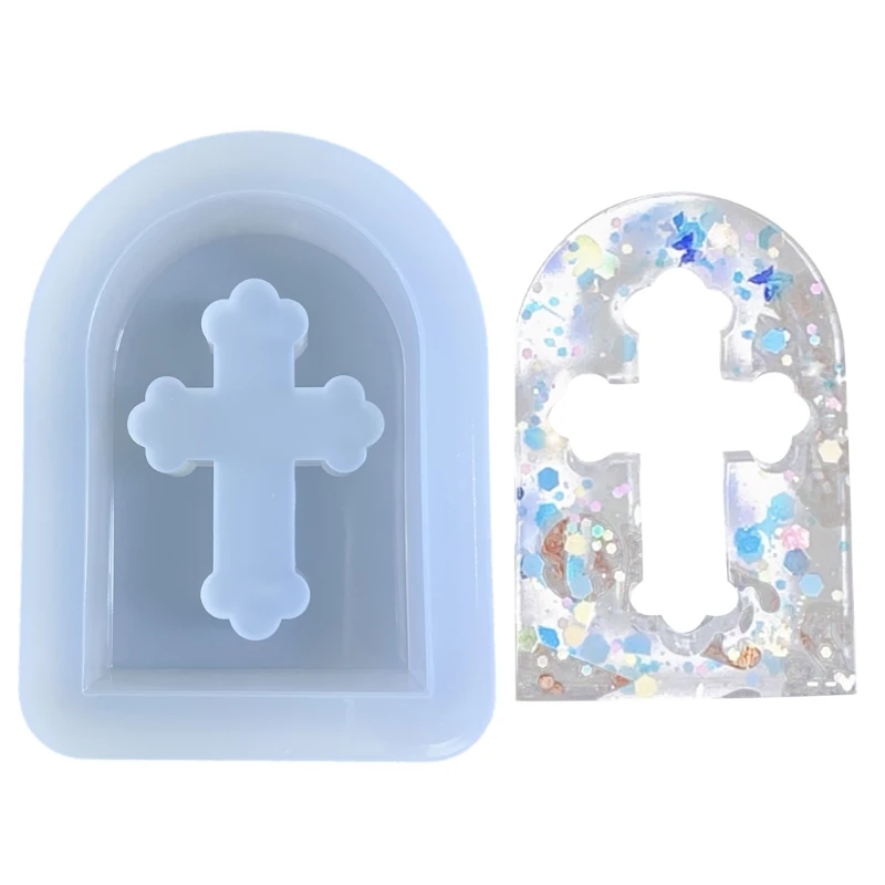 

R3MC Геометрия Перекрещенное надгробие Орнамент Силиконовая форма из эпоксидной смолы DIY Брелок