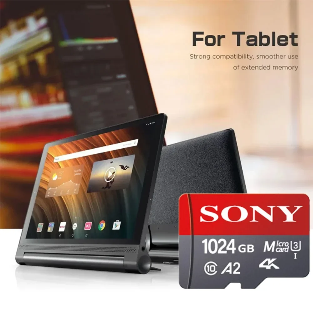 thumbnail image 3 of Tarjeta de memoria Micro SD de SONY, clase 10, alta velocidad, 1024 GB, vídeo 4K Ultra HD, tarjeta Flash TF A2, MicroSD para cámara Xiaomi, teléfono y dron, 3 of 5