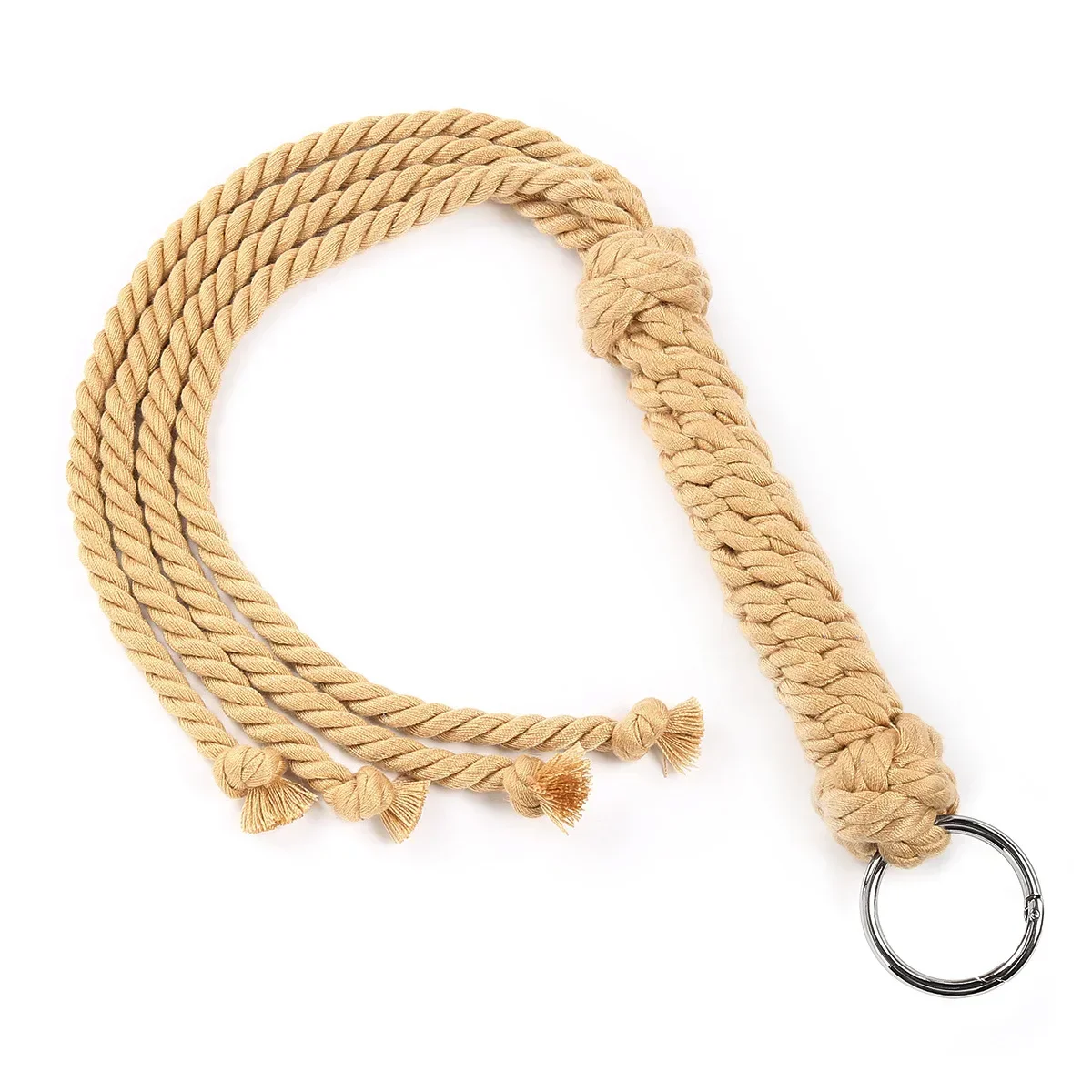Woven horse whip Detachable metal ring 3