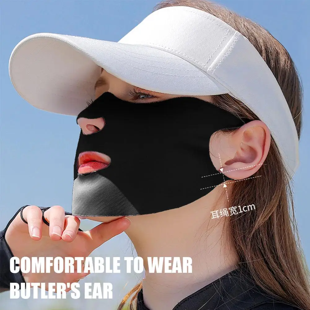 Zomer Buiten Golf Herbruikbaar Ijs Zijde Masker Gezicht Gemodificeerd Gat Outdoor Driedimensionale Sport Neusmasker Zonnebrandcrème E 9X7