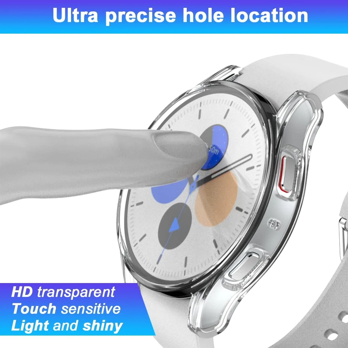 TPU Protective Case For Samsung Galaxy Watch 6/5/4 TPU Bumper Cover Screen Protector 44mm 40mm