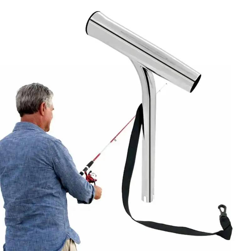 

Держатели для удочек для рыбалки, лодки, нержавеющая подставка для удочки из нержавеющей стали с ремешком, рыболовные аксессуары, устойчивая к царапинам подставка для удочки