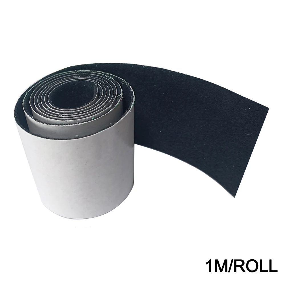 1m/roll Black Fabric Felt With Self-adhesive Glue for Car Wrap Scraper 5cm Width Felt Standby Replacement Spare Parts car wrapping scraper tool